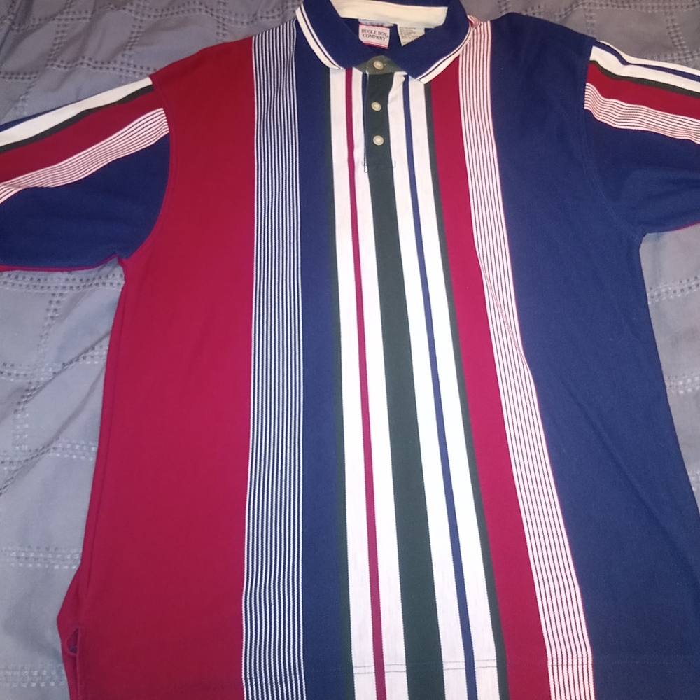 Bugle Boy Navy, White & Red Striped Polo